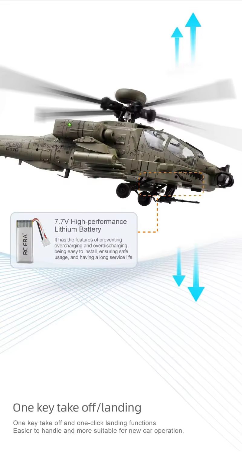 طائرة هليكوبتر RC Era AH‑64D A - مراجعة Rc Helicopter Single Rotor وسعره