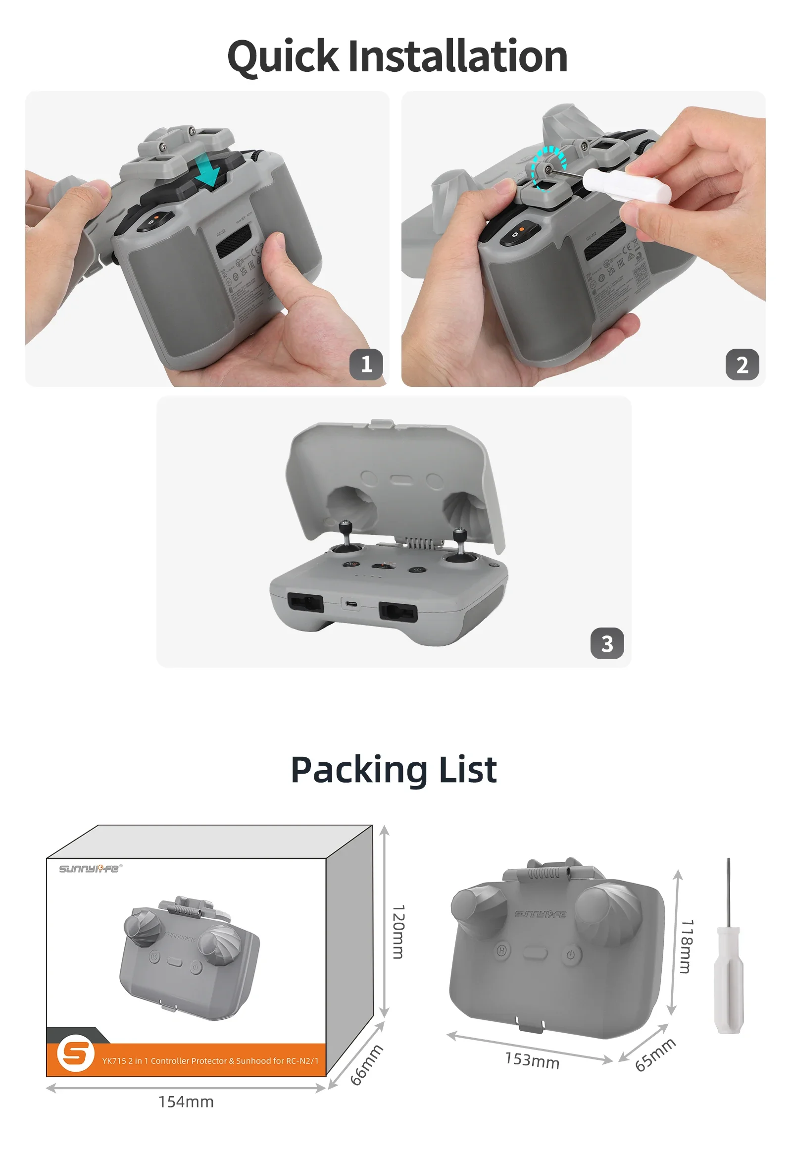 2 في 1 وحدة تحكم حامي SunHood  - مراجعة Dji Drone Mini 3 وسعره
