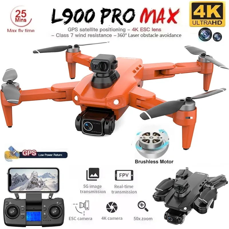 L900 Pro MAX GPS Drone 4K Prof - مراجعة Rc Helicopter Electric وسعره