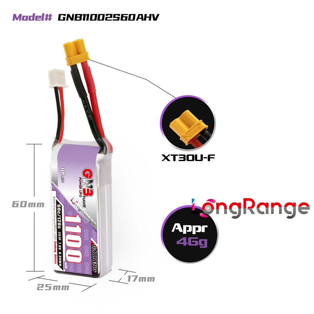 GNB 1100mAh 2S 3S 4S 6S 60C/12 - مراجعة Rc Helicopter Parts وسعره