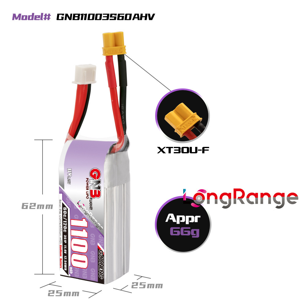 GNB 1100mAh 2S 3S 4S 6S 60C/12 - مراجعة Rc Helicopter Parts وسعره