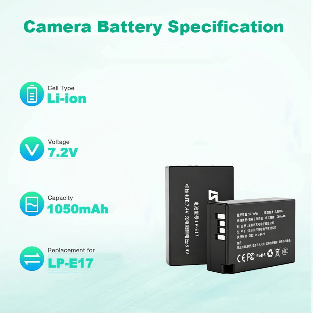بطارية LP-E17 لكاميرات كانون E - مراجعة Canon Camera Eos R8 وسعره
